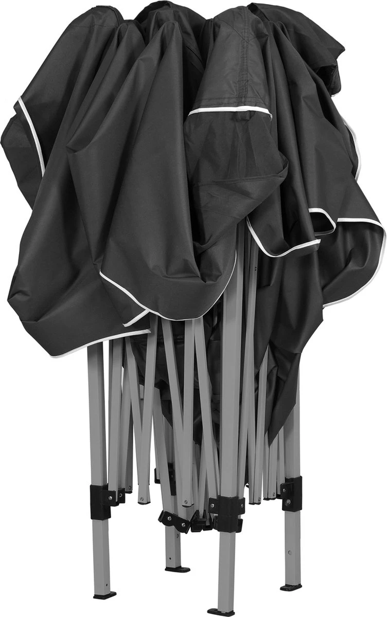 Easy Up Partytent - Partytent - Paviljoen - Partytent Opvouwbaar - Partytent 3x3 - Partytent Met Zijwanden - Inclusief Trolley - Waterdicht - UV 50+ Bescherming - Met Ramen - 16 Kg - Staal - Antraciet - 300 X 300 Cm 4 Easy Up Partytent - Partytent - Paviljoen - Partytent Opvouwbaar - Partytent 3x3 - Partytent Met Zijwanden - Inclusief Trolley - Waterdicht - UV 50+ Bescherming - Met Ramen - 16 Kg - Staal - Antraciet - 300 X 300 Cm - Afbeelding 2