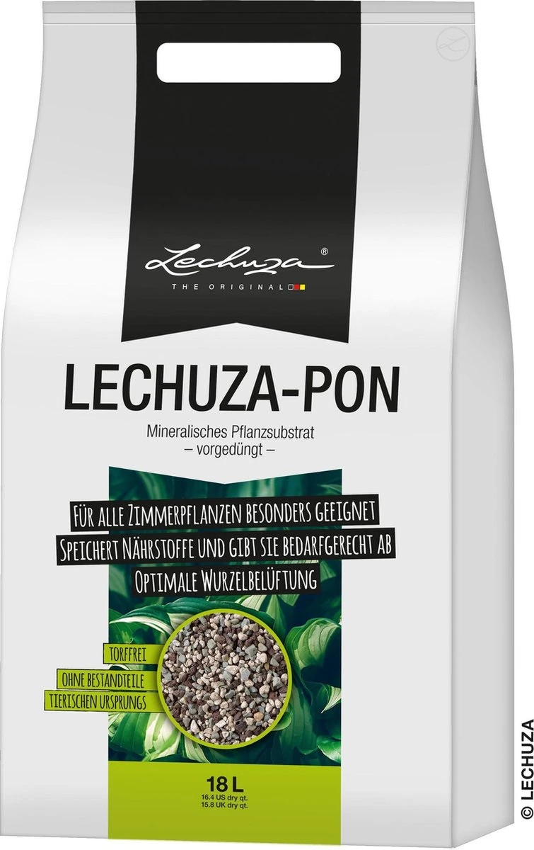 LECHUZA-PON 18 Liter - Hoogwaardig, Mineraal Plantensubstraat 3 LECHUZA-PON 18 Liter - Hoogwaardig, Mineraal Plantensubstraat