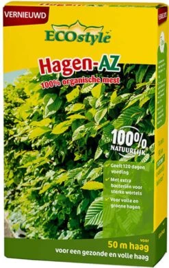 ECOstyle Hagen-AZ Organische Haag Meststof - Tuinmest Voor Diepgroen Blad - Nieuwe & Bestaande Beplanting - 30 M Haag - 1,6 KG -Tuingereedschap Serie Winkel 758x1200 1