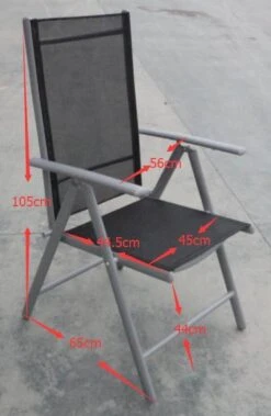 Tuinstoel Standenstoel Aluminium Antraciet 7 Standen Per 2 Stuks -Tuingereedschap Serie Winkel 782x1200 1