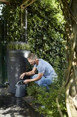 Elho Green Basics Regenton - Regenton - Living Black - Buiten - 200 Liter -Tuingereedschap Serie Winkel 790x1200 2