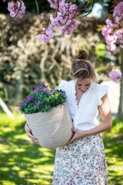 Capi Europe - Bloempot Bol Waste Rib NL - 35x34 - Terrazzo Beige - Voor Binnen En Buiten - KTBR932 -Tuingereedschap Serie Winkel 799x1200 108