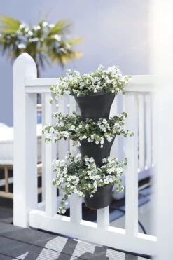 Elho Corsica Vertical Forest 24 - Bloempot Voor Balkonbuiten - Ø 26.7 X H 29.7 Cm - Zwart/Antraciet -Tuingereedschap Serie Winkel 800x1200 193