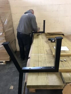 MaximaVida Set Industriële Bankpoten New York- Zwart Gecoat - Maak Zelf Je Bank -Tuingereedschap Serie Winkel 900x1200 8