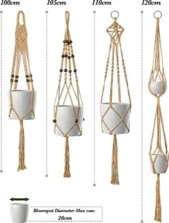 4 Stuks Luxe Jute Plantenhangers - Boho Handgeweven Katoen Hangpot Voor Binnen/Buiten - Hangende Bloempot Met Kralen - Macramé Touw/Koord Hangplant Houder - Bohemian Wandhanger Decoratie - Plant Hanger - Verticale Tuin Bloempothouder Planthanger 17 4 Stuks Luxe Jute Plantenhangers - Boho Handgeweven Katoen Hangpot Voor Binnen/Buiten - Hangende Bloempot Met Kralen - Macramé Touw/Koord Hangplant Houder - Bohemian Wandhanger Decoratie - Plant Hanger - Verticale Tuin Bloempothouder Planthanger -Tuingereedschap Serie Winkel 913x1200 2