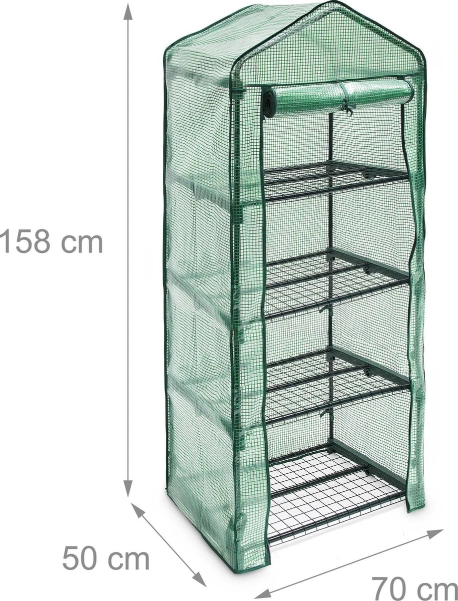 Relaxdays Kas Met Folie Voor In De Tuin Of Op Het Balkon - Tuinkas - Broeikas - Kweekkas - 4 7 Relaxdays Kas Met Folie Voor In De Tuin Of Op Het Balkon - Tuinkas - Broeikas - Kweekkas - 4 - Afbeelding 5