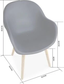 Alice's Garden Kuipstoelen CELEBES - Set Van 4 - Acacia En Kunststof - Grijs -Tuingereedschap Serie Winkel 918x1200