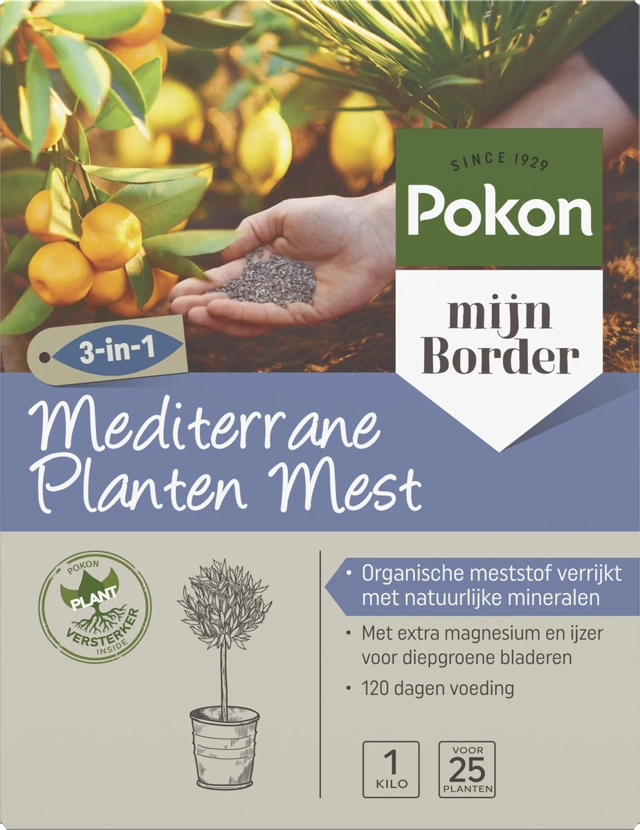 Pokon Mediterrane Planten Mest - 1kg - Meststof - 3-in-1 Werking 3 Pokon Mediterrane Planten Mest - 1kg - Meststof - 3-in-1 Werking