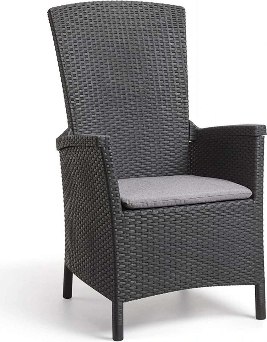 Allibert Vermont Verstelbare Tuinstoel - 64x68x107cm - Grafiet 3 Allibert Vermont Verstelbare Tuinstoel - 64x68x107cm - Grafiet