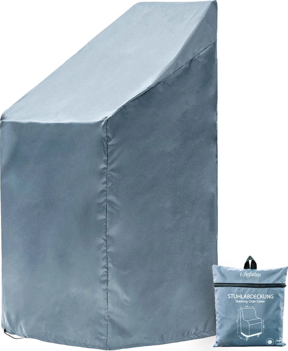 Chefarone Beschermhoes Tuinstoelen - Tuinstoelen Hoes - Tuinmeubelen - Weerbestendig - UV-bescherming - Grijs 3 Chefarone Beschermhoes Tuinstoelen - Tuinstoelen Hoes - Tuinmeubelen - Weerbestendig - UV-bescherming - Grijs